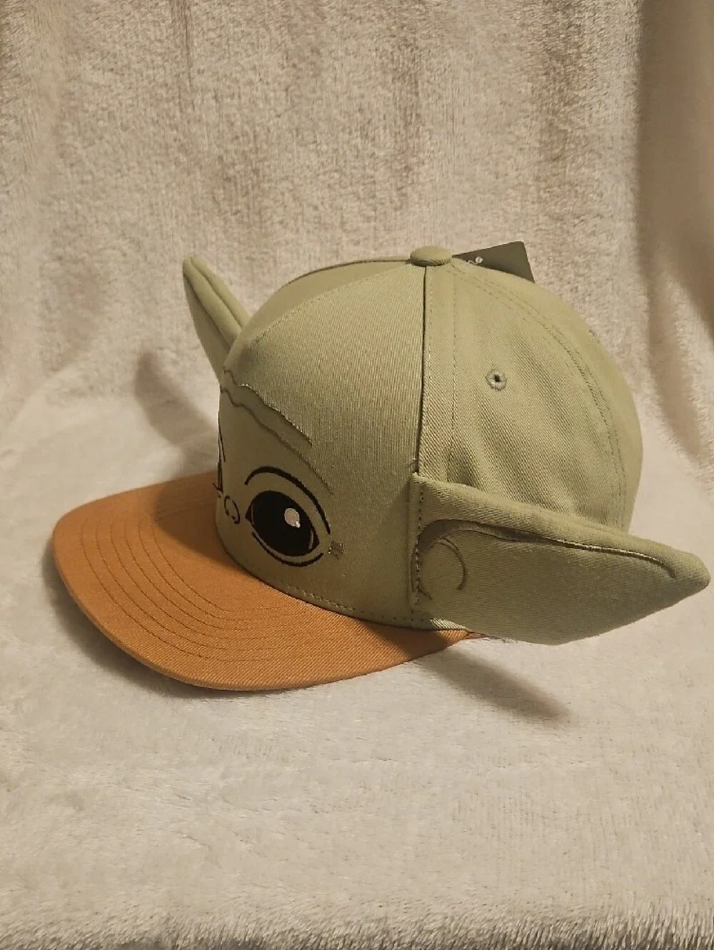Star Wars Green Baby Yoda Snapback Hat with Tan Brim